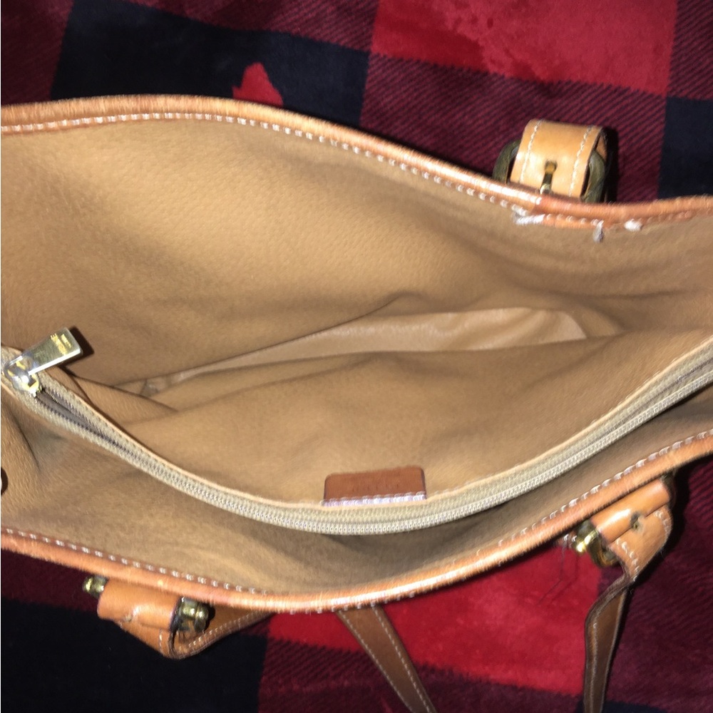 CELINE Macadam brown leather tote bag - Picture 3 of 4